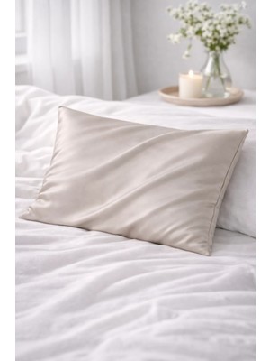 Defne Apollon İpekçilik %100 Ipek Yastık Kılıfı 50 x 70 cm - Taş Rengi