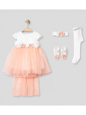 Pugi Baby Kız Bebek Şık Dantelli Mevlüt / Özel Gün Elbisesi