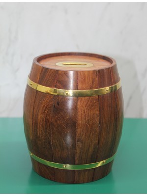 Hobilinka Pirinç Ahşap Fıçı Kumbara