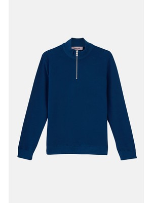 Reflect Studio Basic Supersoft Quarter-Zip Sweatshirt - Lacivert