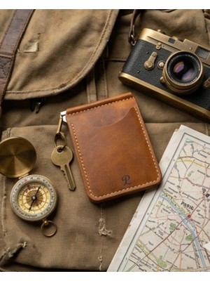 Parla Leather Cavana El Yapımı Hakiki Gerçek Deri Erkek Cüzdan Camel Renk