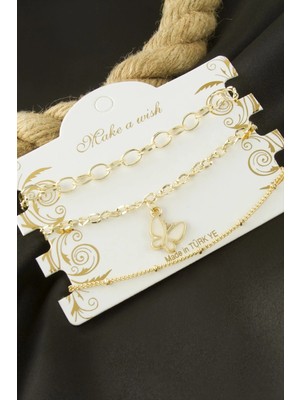 Esranın Dünyası Kelebek Zincir Bileklik 3 Adet RSBİJ34-ESRDNS