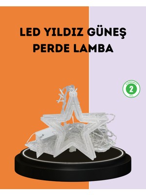 Hobilinka 3x3 Metre Yıldız Peri LED Perde Işık Romantik Dekorasyon