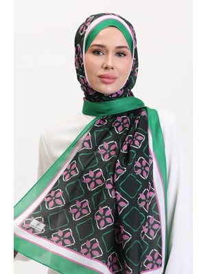 Desenli Soft Şal 70269-07 Yeşil Siyah