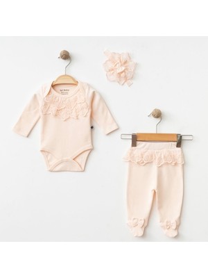 Işıl Baby Dantel Detaylı Kız Bebek Body & Patikli Alt Takım