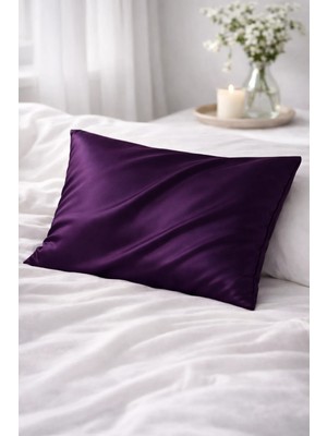 Defne Apollon İpekçilik %100 Ipek Yastık Kılıfı 50 x 70 cm - Mor