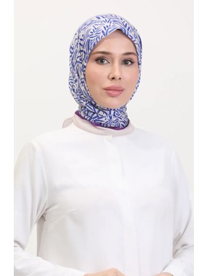 Desenli Soft Eşarp 70259-01 Krem Saks