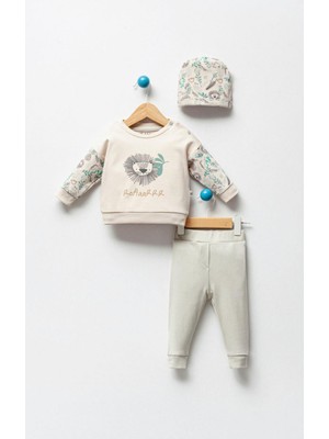 By Bubbles Aslan Baskılı 2'li Erkek Bebek Tulum