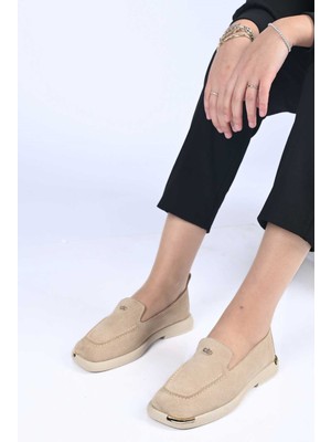 Bestello Bağcıksız Toka Detaylı Termo Taban Hakiki Deri Loafer 338-7086 Kadın Ayakkabı