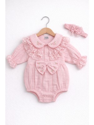 Kardeşler Bebe Müslin Body & Zıbın Dantel Detay