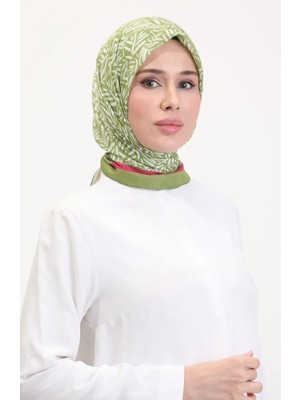 Desenli Soft Eşarp 70259-03 Fıstık Yeşili
