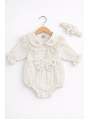 Kardeşler Bebe Müslin Body & Zıbın Dantel Detay