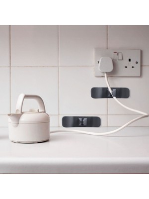 Hobilinka Buffer 6'lı Pratik Kablo Toparlayıcı Yapışkanlı Klips Mutfak Air Fryer Kettle Kahve Tost Makin