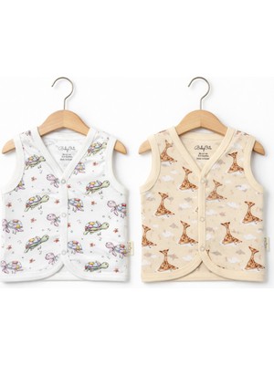 For My Baby Desenli 2'li Bebek Yelek