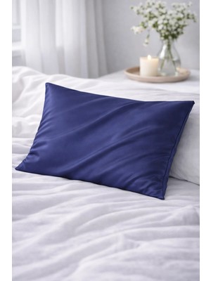 Defne Apollon İpekçilik %100 Ipek Yastık Kılıfı 50 x 70 cm - Lacivert