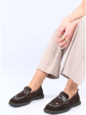 Bestello Bağcıksız Toka Detaylı Termo Taban Hakiki Deri Loafer 338-7082 Kadın Ayakkabı