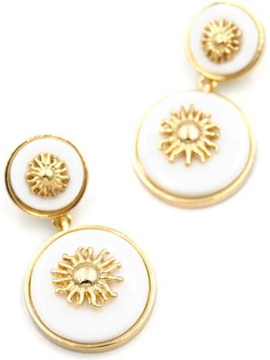 Güneş Küpe - Beyaz