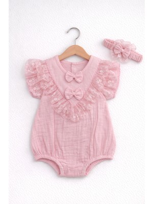 Kardeşler Bebe Müslin Body & Zıbın Fiyonk Detay