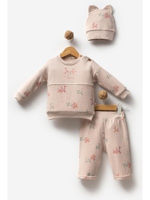 Bubbles %100 Pamuk Bırth Part Fiyonk Kız Bebek 2'li Takım