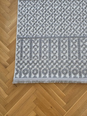 Anutya Home Monaco 0223 Krem Gri Iskandinav Sisal Bukle Yumuşak Özel Ölçü Salon Koridor Mutfak Halısı Yolluk