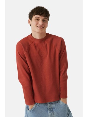 Reflect Studio Kızıl Tilki Fitilli Sweatshirt - Kiremit