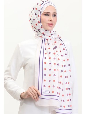 Desenli Soft Şal 70265-03 Krem Mor