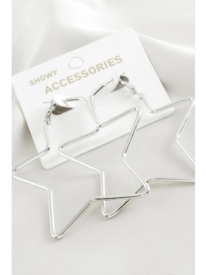 DS LLC Yıldız Metal Küpe DLLSRSBJ34