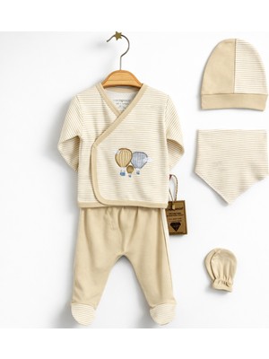 Cocopoco Çizgili Balon Desen 5'li Hastane Çıkış Seti