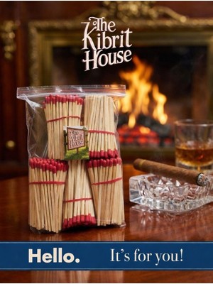 The Kibrit House  250GR Mum Yanı Konsept Lüks Kırmızı Renkli Şömine/puro Kibriti
