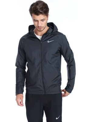 Nike Essential Erkek Siyah Kapüşonlu Yağmurluk BV4870-010
