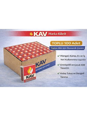 Balkan Grup Kav Marka Kibrit Emniyetli Çocuk Kilitli 100 Adet