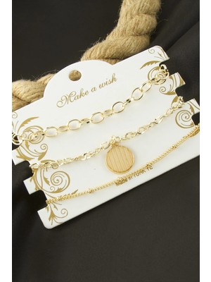 İlk El Grup Ieg™ Yuvarlak Çizgili Zincir Bileklik 3 Adet