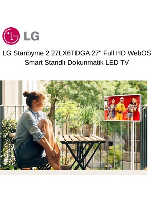 Lg Stanbyme 2 27LX6TDGA 27" 70 Ekran Webos Smart Dokunmatik Taşınabilir LED Tv