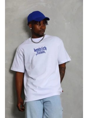Uslucan Alışveriş Erkek Baskılı T-Shirt Kısa Kol Bisiklet Yaka Regular Fit Rahat Kalıp Günlük Tişört - Beyaz