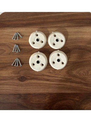 Hamadex 12'li Açılı Beyaz Plastik Bağlantı Aparatı  Masa , Sandalye, Sehpa  (M8 Vida Girişli )