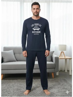 LXL Erkek Uzun Kollu Pijama Takımı Alt Üst Takım