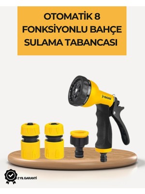 8 Modlu Bahçe Sulama Tabancası Seti Bitki Çiçek Araç Temizleme