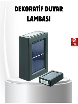 Solar Güçlü 6 LED Dış Mekan Lambası – Otomatik Aç/kapa Işık Sensörlü Aydınlatma