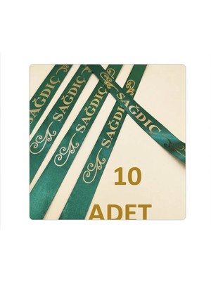 Güven Yeşil Renk Kol Kurdele Sağdıç Bileklik, Kına Gecesi 10 Adet