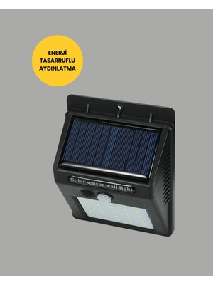 20 LED Güneş Enerjili Hareket Sensörlü Dış Mekan Duvar Lambası
