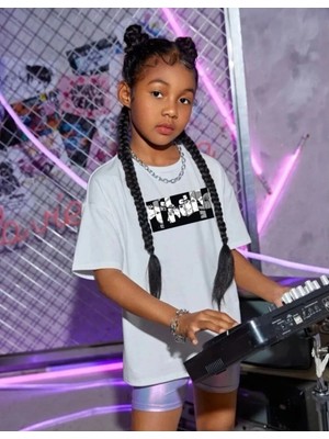 Tarz Yeri Çocuk Unisex Baskılı T-Shirt - Beyaz