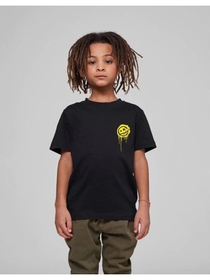 Çocuk Unisex Baskılı T-Shirt - Siyah