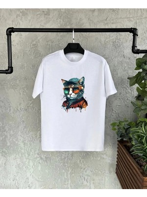 Unisex Çocuk Baskılı T-Shirt - Beyaz