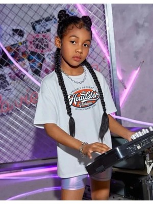 Çocuk Unisex Baskılı T-Shirt - Beyaz