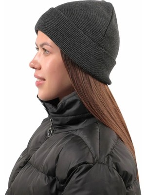 Tam Kalıp Kışlık Triko Bere - Antrasit