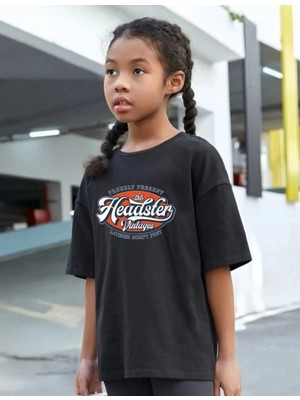Çocuk Unisex Baskılı T-Shirt-Siyah