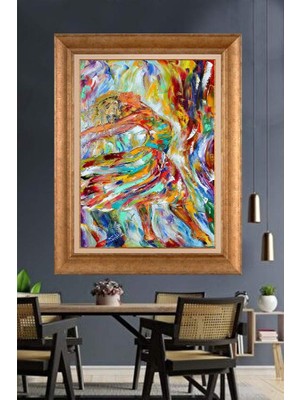 Giyense Altın Çerçeveli Dekoratif Paspartulu Tablo A611