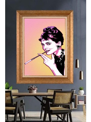 Giyense Altın Çerçeveli Dekoratif Paspartulu Tablo A704