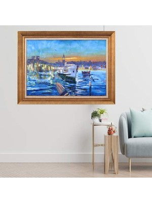 Giyense Altın Çerçeveli Dekoratif Paspartulu Tablo A1191