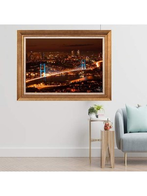 Giyense Altın Çerçeveli Dekoratif Paspartulu Tablo A1157
